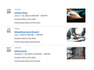 Events List - Jake Addons for HubSpot CMS
