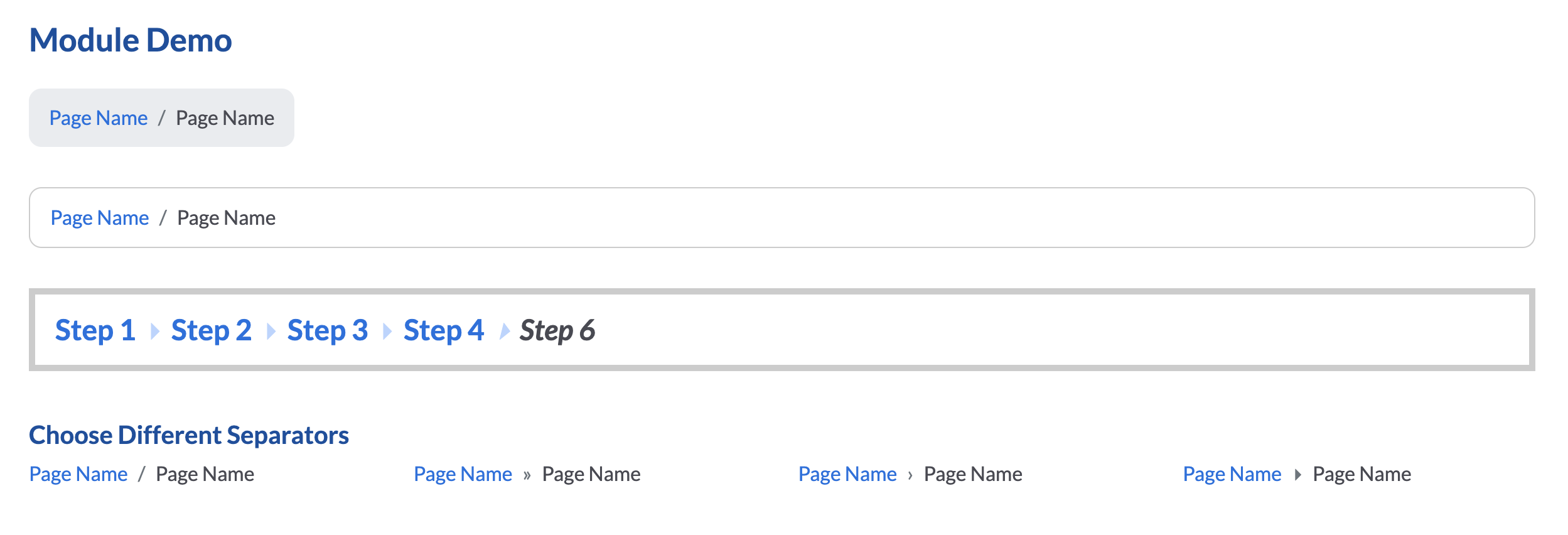 Easily adjust the the breadcrumb nav styling.