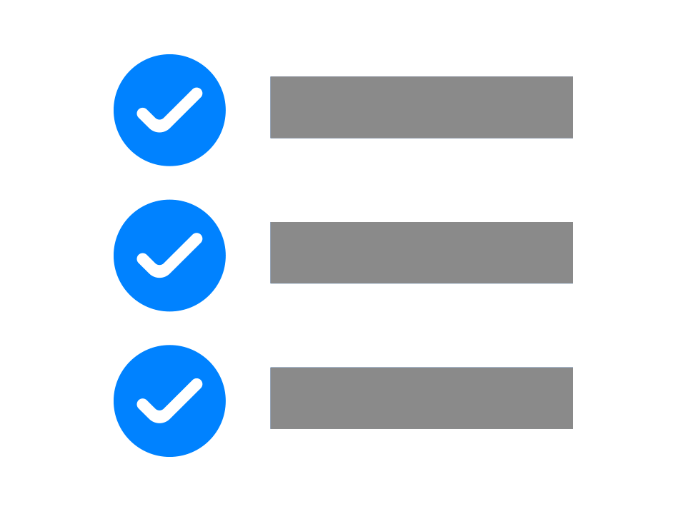 Use a Number or Checkmark!